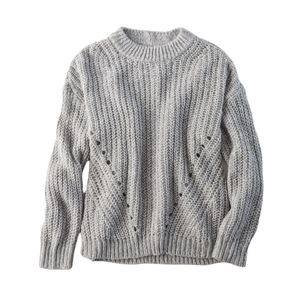 AMERICAN EAGLE Womens Oversized Slouchy Sweater in Light Gray Size XS